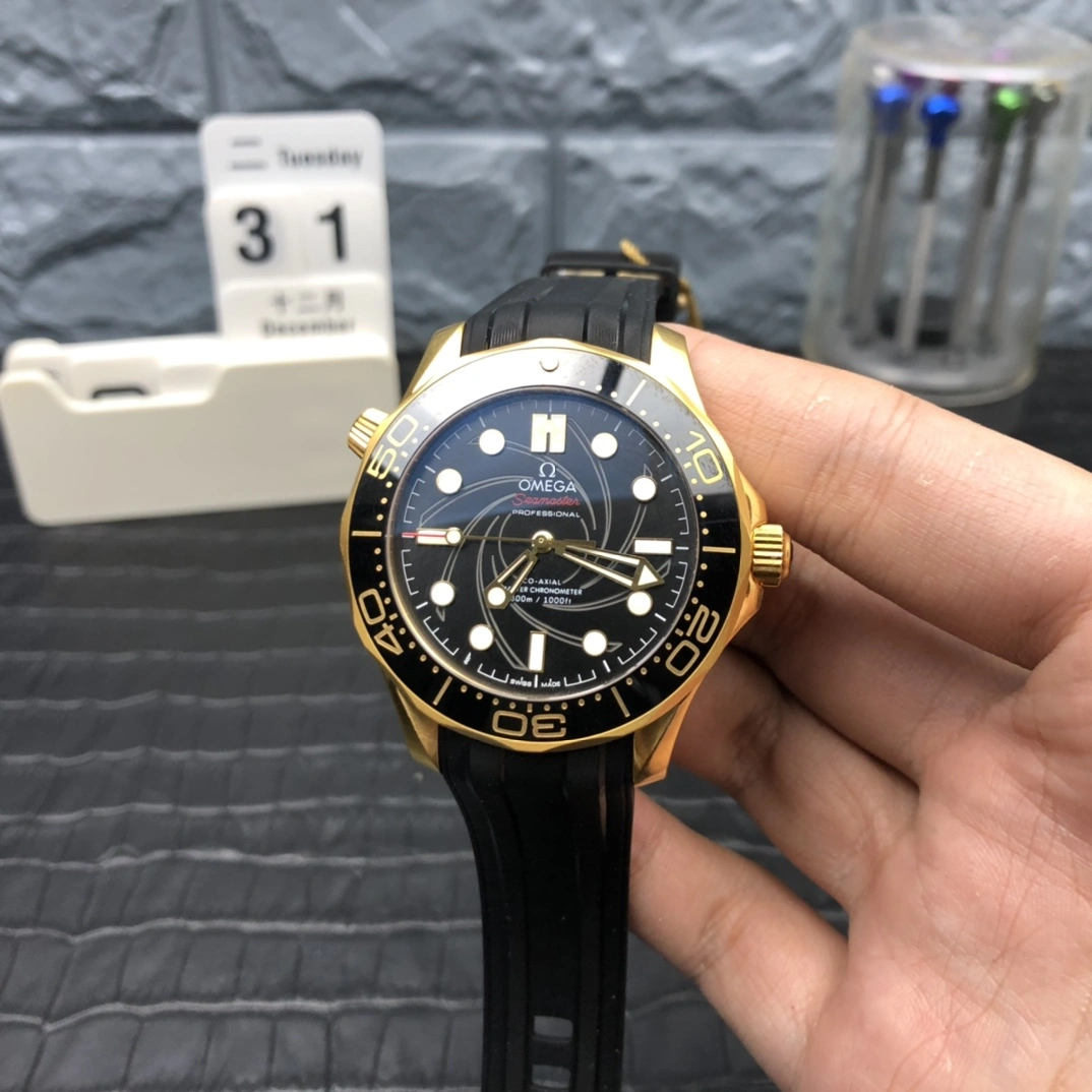 CBD Factory Omega Seamaster Diver 300M 42mm James Bond 50th Anniversary 18K Yellow Gold (210.62.42.20.01.001) 1:1 Super Clone – Dandong DD8807 Movement TechFriendly 291